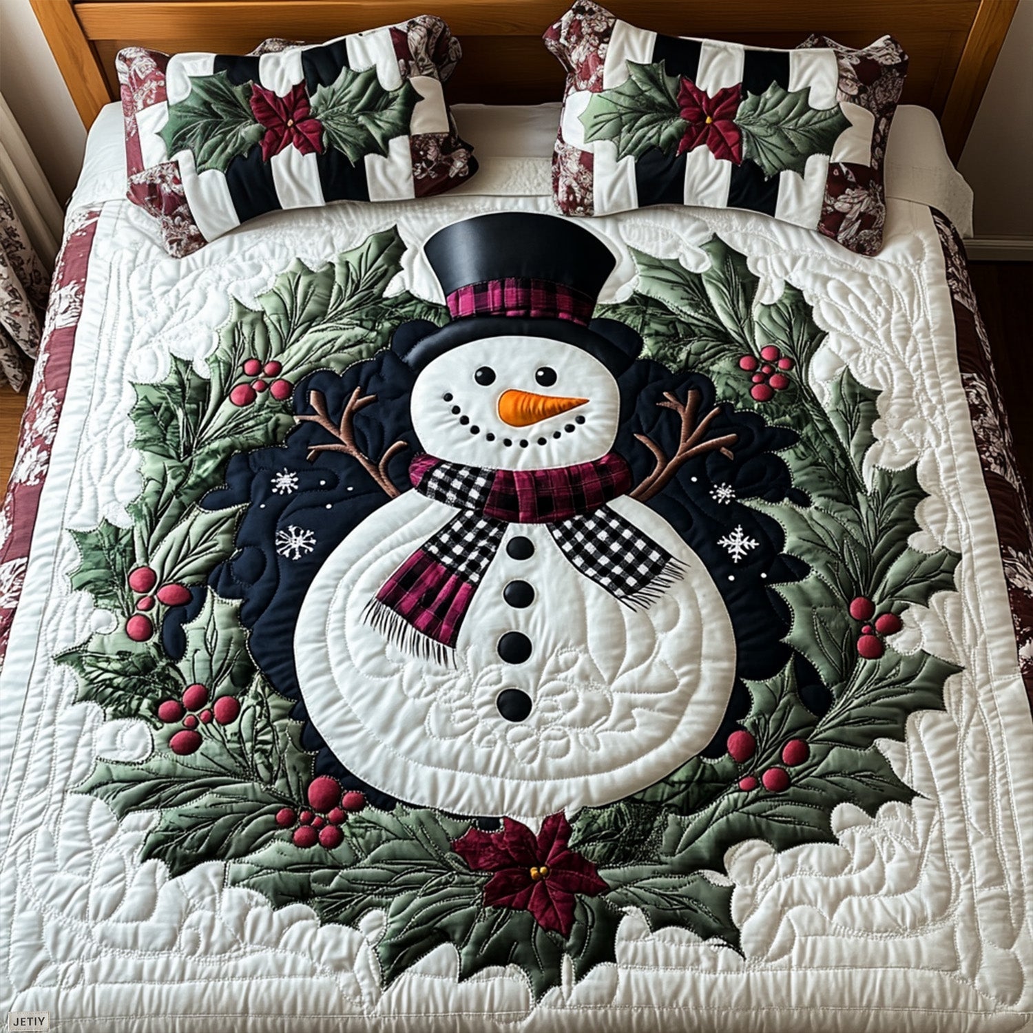 Holiday Harmony Quilted Bedding Set Bedspread Set Thanksgiving Gift