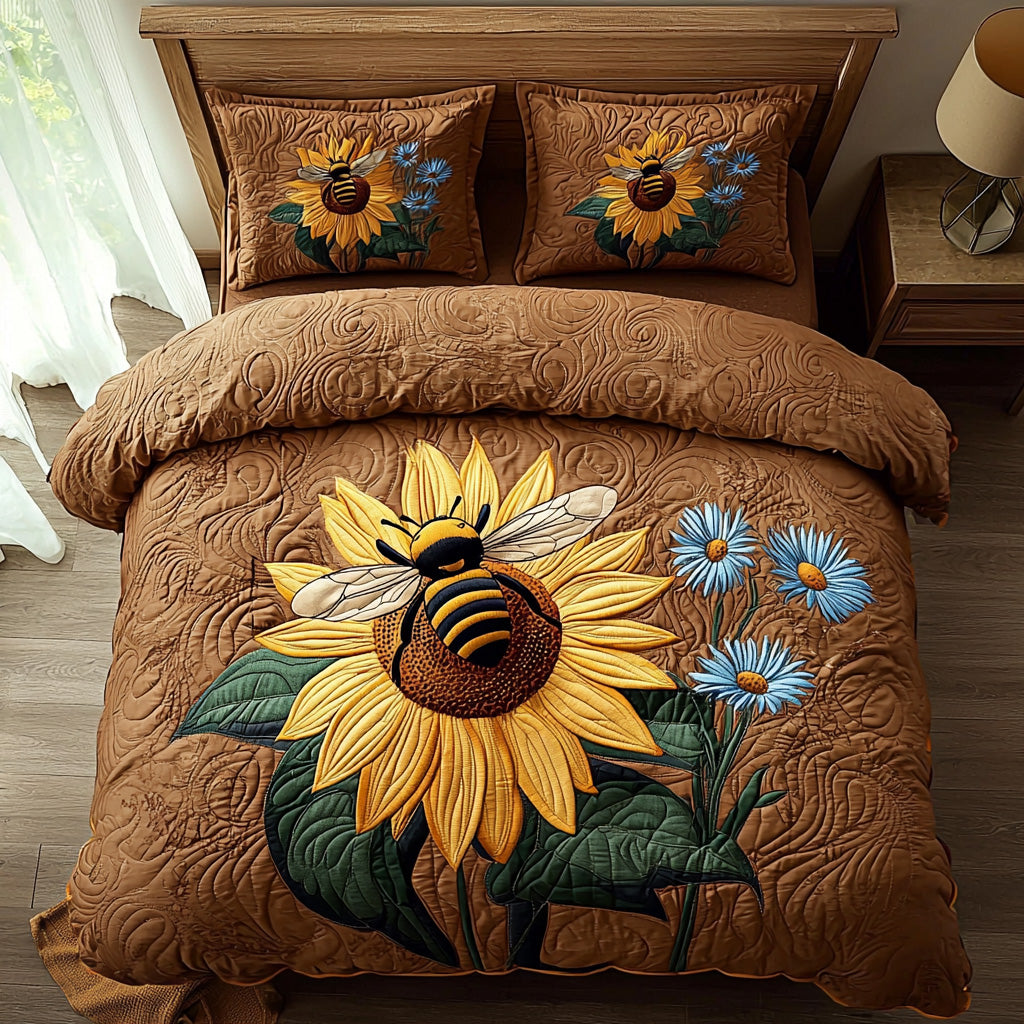 Honeyflare 3-Piece Quilted Bedding Set Bedspread Set New Home Gift