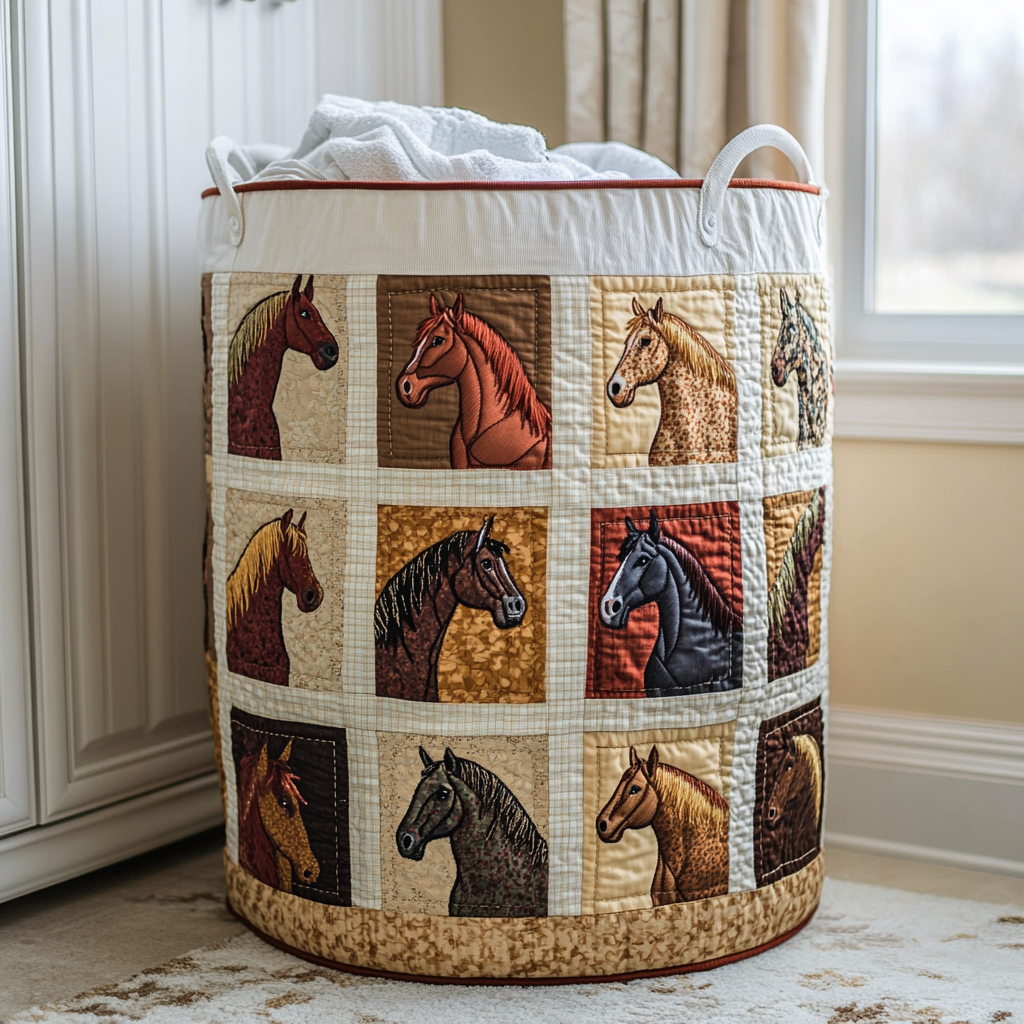 Horse Land Laundry Basket Laundry Gifts, Housewarming Gift Ideas, Mother's Day Gifts
