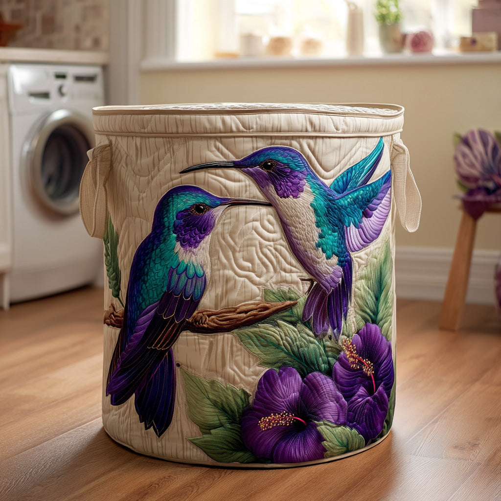 Hummingbird Garden Laundry Basket Laundry Gifts, Housewarming Gift Ideas, Mother's Day Gifts
