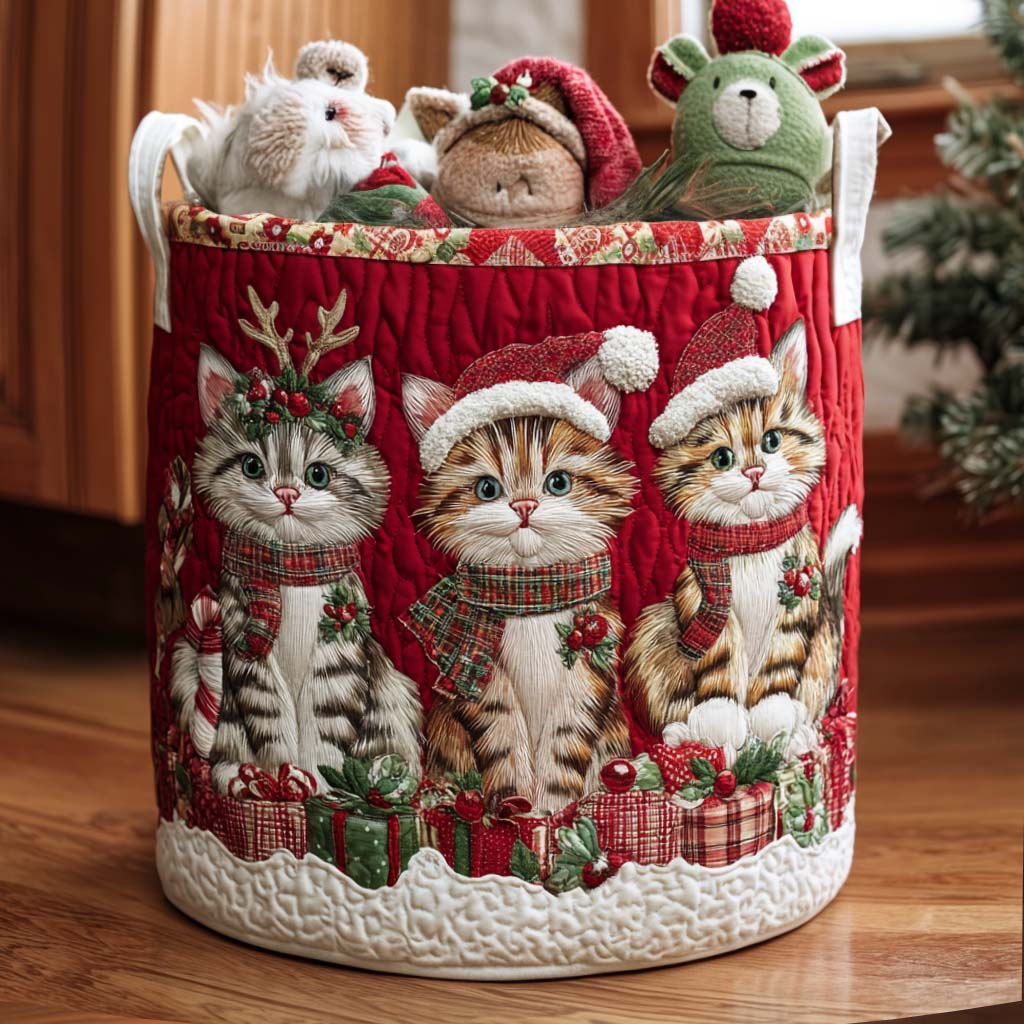 Jingle Cat Laundry Basket Laundry Gifts, Housewarming Gift Ideas, Mother's Day Gifts