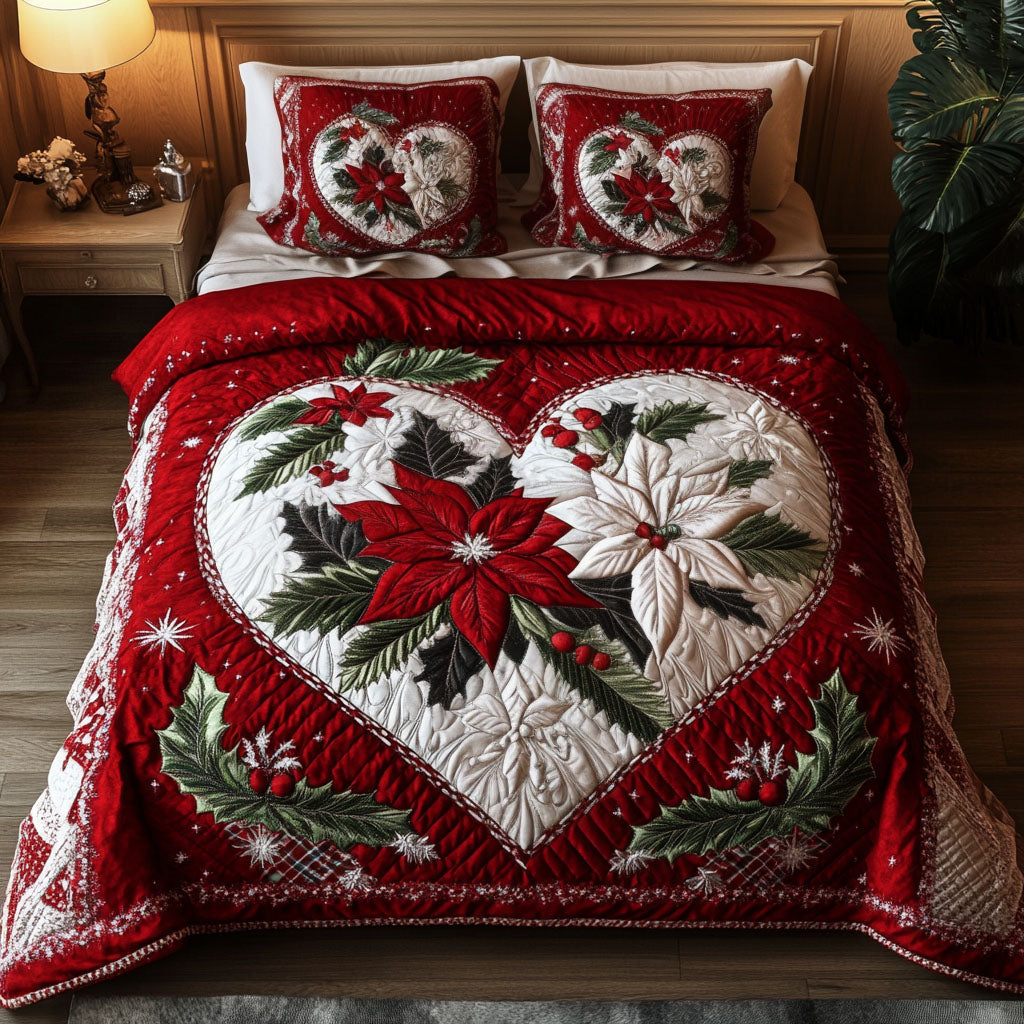 Joyful Wishes Quilted Bedding Set Lightweight Quilt Set New Home Gift