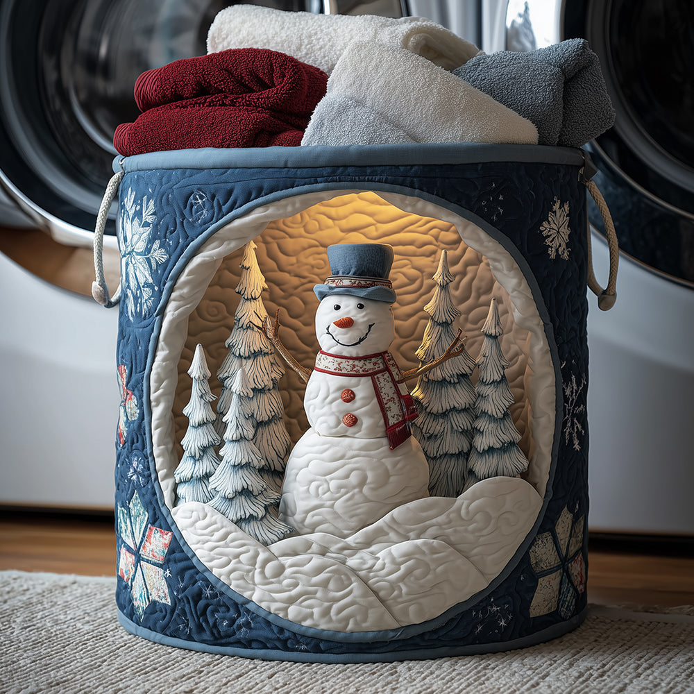 Joyful Snowman Laundry Basket Laundry Gifts, Housewarming Gift Ideas, Mother's Day Gifts
