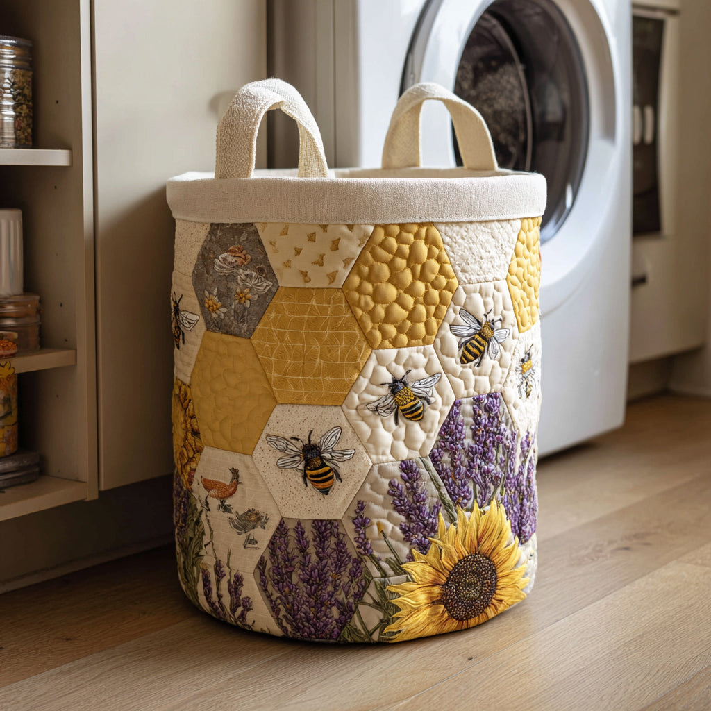 Lavender Bee Laundry Basket Laundry Gifts, Housewarming Gift Ideas, Mother's Day Gifts