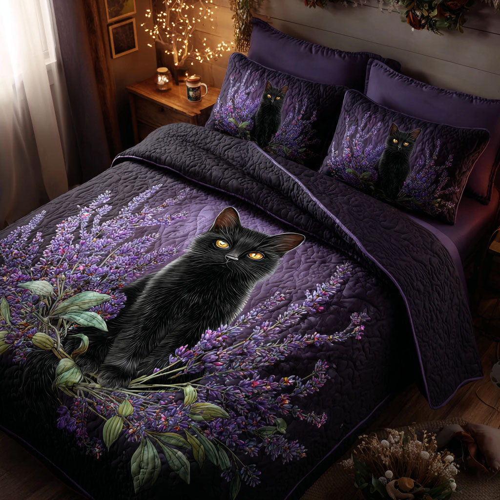 Lavender Night 3-Piece Quilted Bedding Set Quilted Bedspread Mothers Day Gift