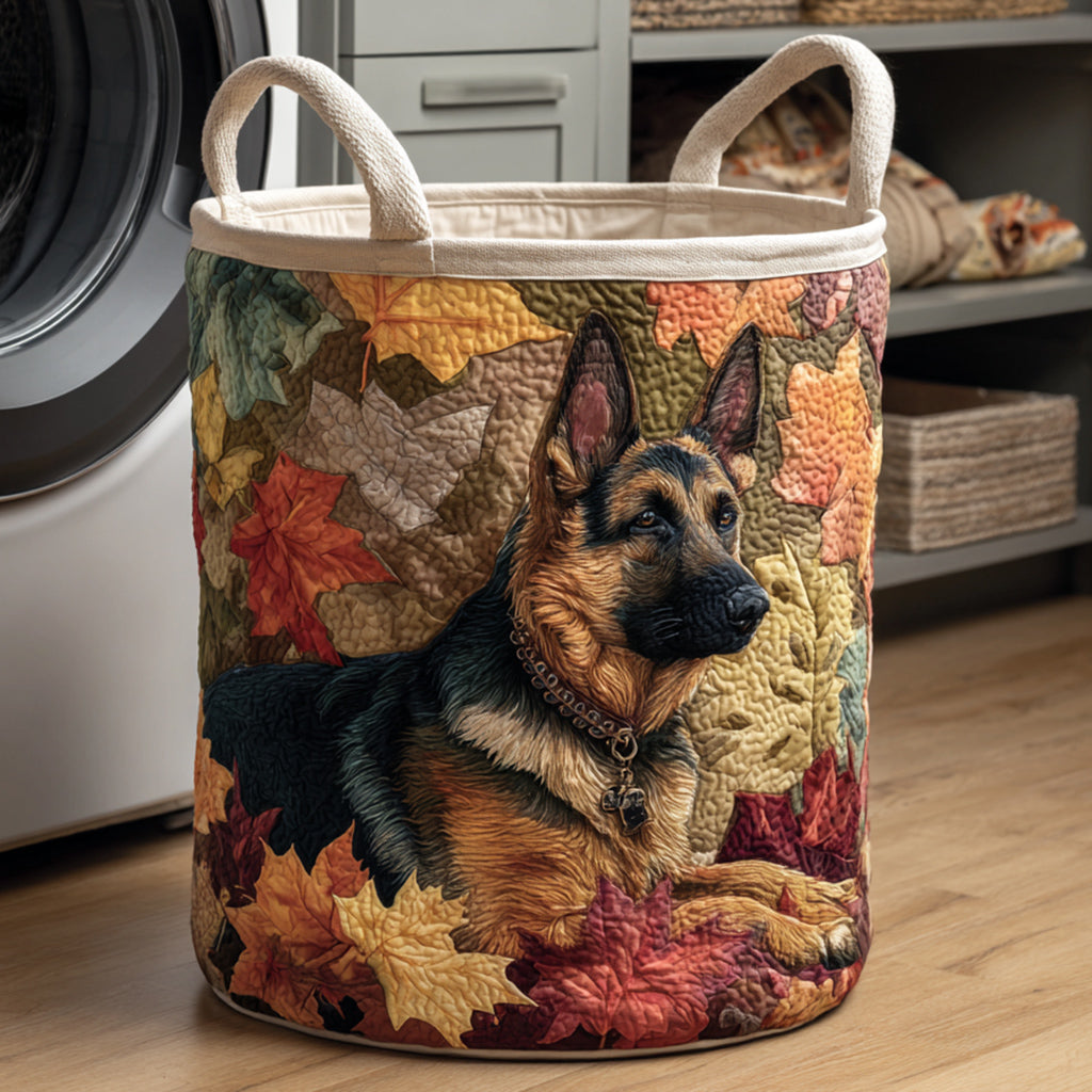 Leaf Pile German Shepherd Laundry Basket Laundry Gifts, Housewarming Gift Ideas, Mother's Day Gifts