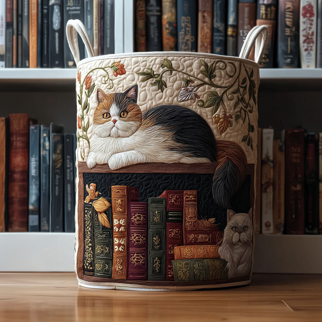 Library Cat Laundry Basket Laundry Gifts, Housewarming Gift Ideas, Mother's Day Gifts