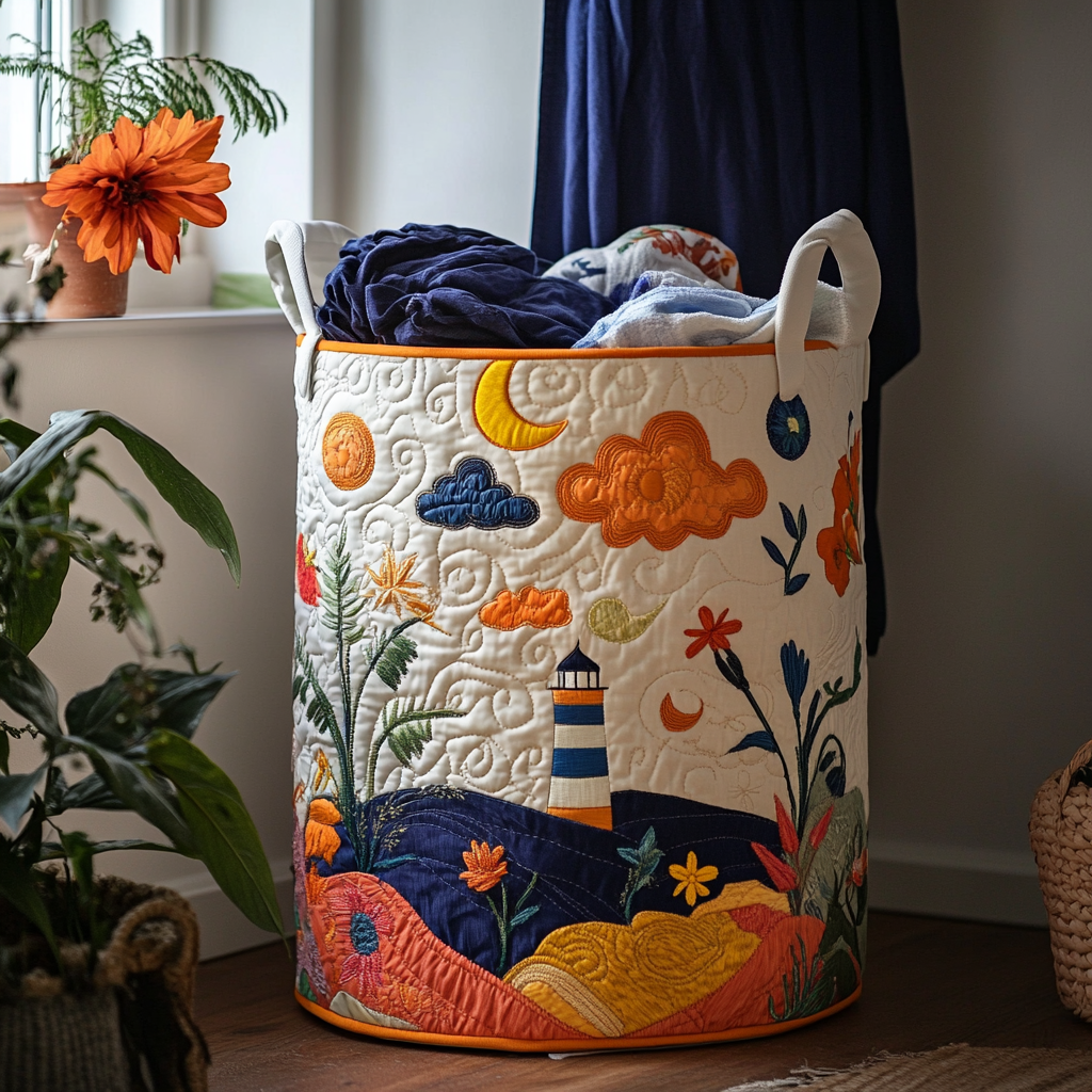 Lighthouse Night Laundry Basket Laundry Gifts, Housewarming Gift Ideas, Mother's Day Gifts