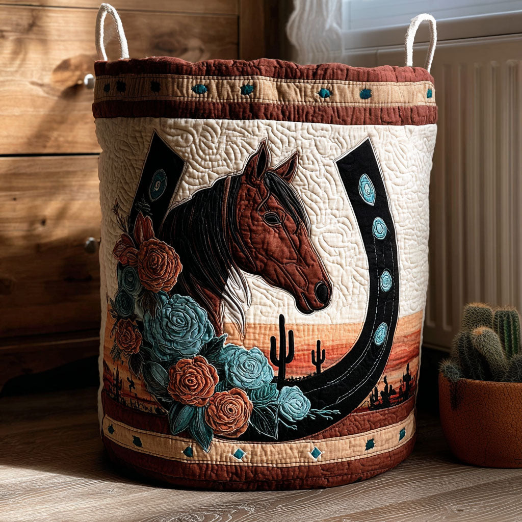 Lone Star Hoofprints Laundry Basket Laundry Gifts, Housewarming Gift Ideas, Mother's Day Gifts