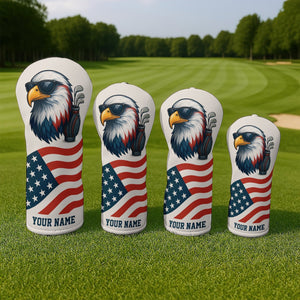 American Flag Golf Head Cover - Custom Golf Headcovers Gift - View 2