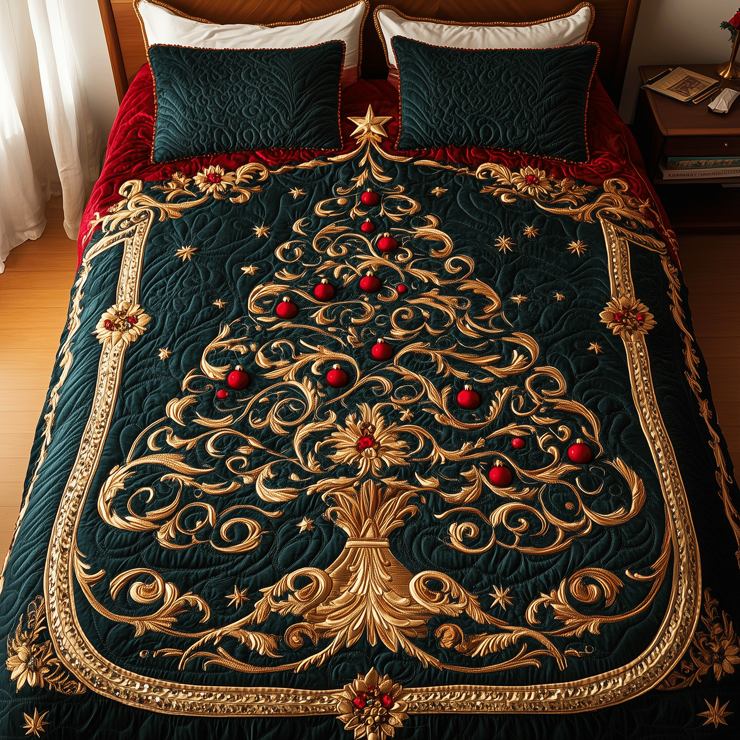 Majestic Tree 3-Piece Quilted Bedding Set Quilted Bedspread Mothers Day Gift