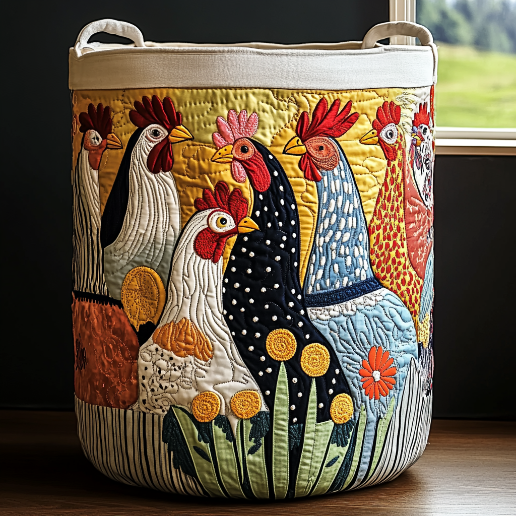 Meadow Chicken Laundry Basket Laundry Gifts, Housewarming Gift Ideas, Mother's Day Gifts