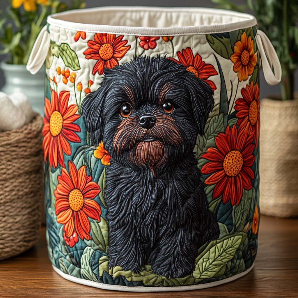 Midnight Bloom Pup Laundry Basket Laundry Gifts, Housewarming Gift Ideas, Mother's Day Gifts
