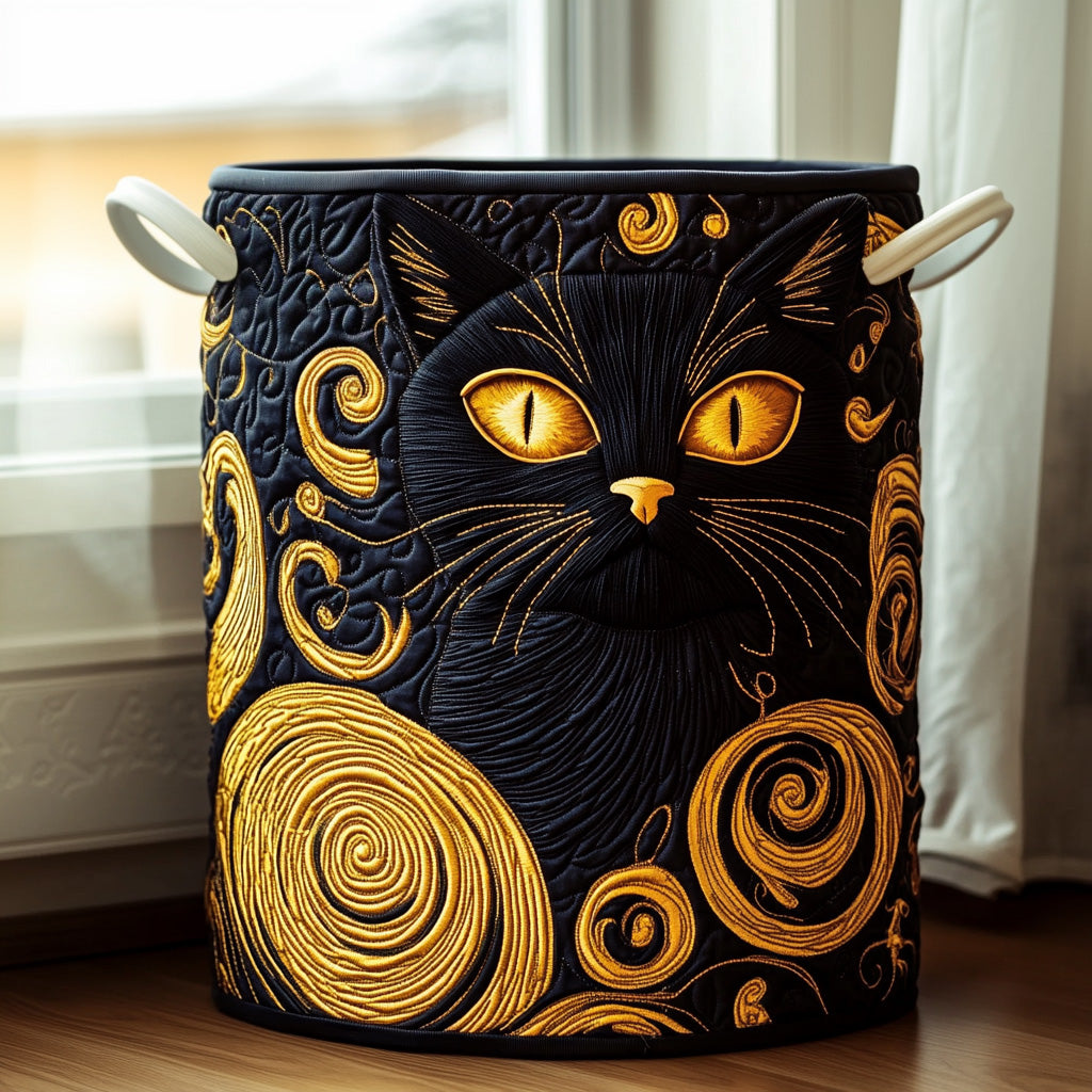 Midnight Whiskers Laundry Basket Laundry Gifts, Housewarming Gift Ideas, Mother's Day Gifts
