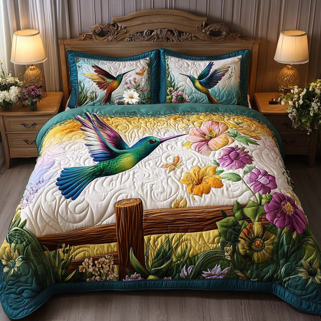 Morning Flutter 3-Piece Quilted Bedding Set Quilted Bedspread Mothers Day Gift
