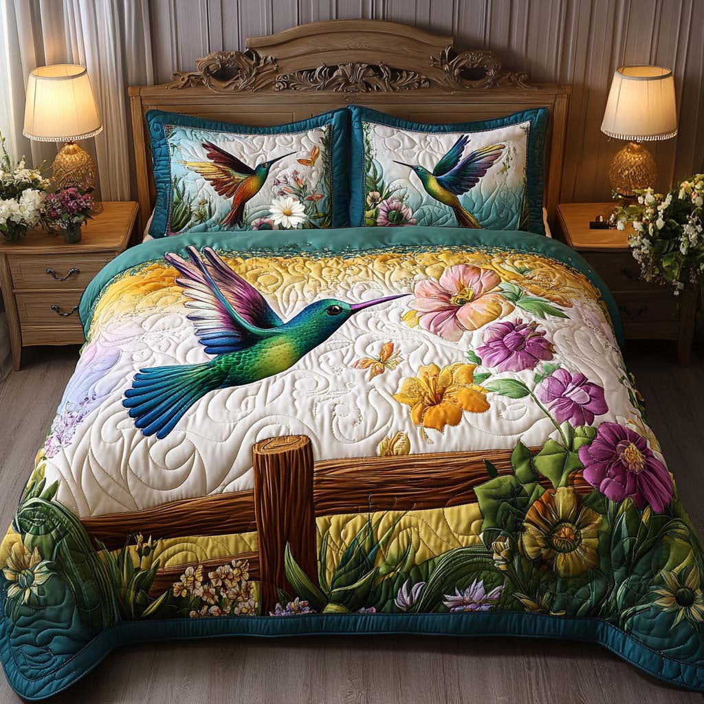 Morning Flutter 3-Piece Quilted Bedding Set Quilted Bedspread Mothers Day Gift