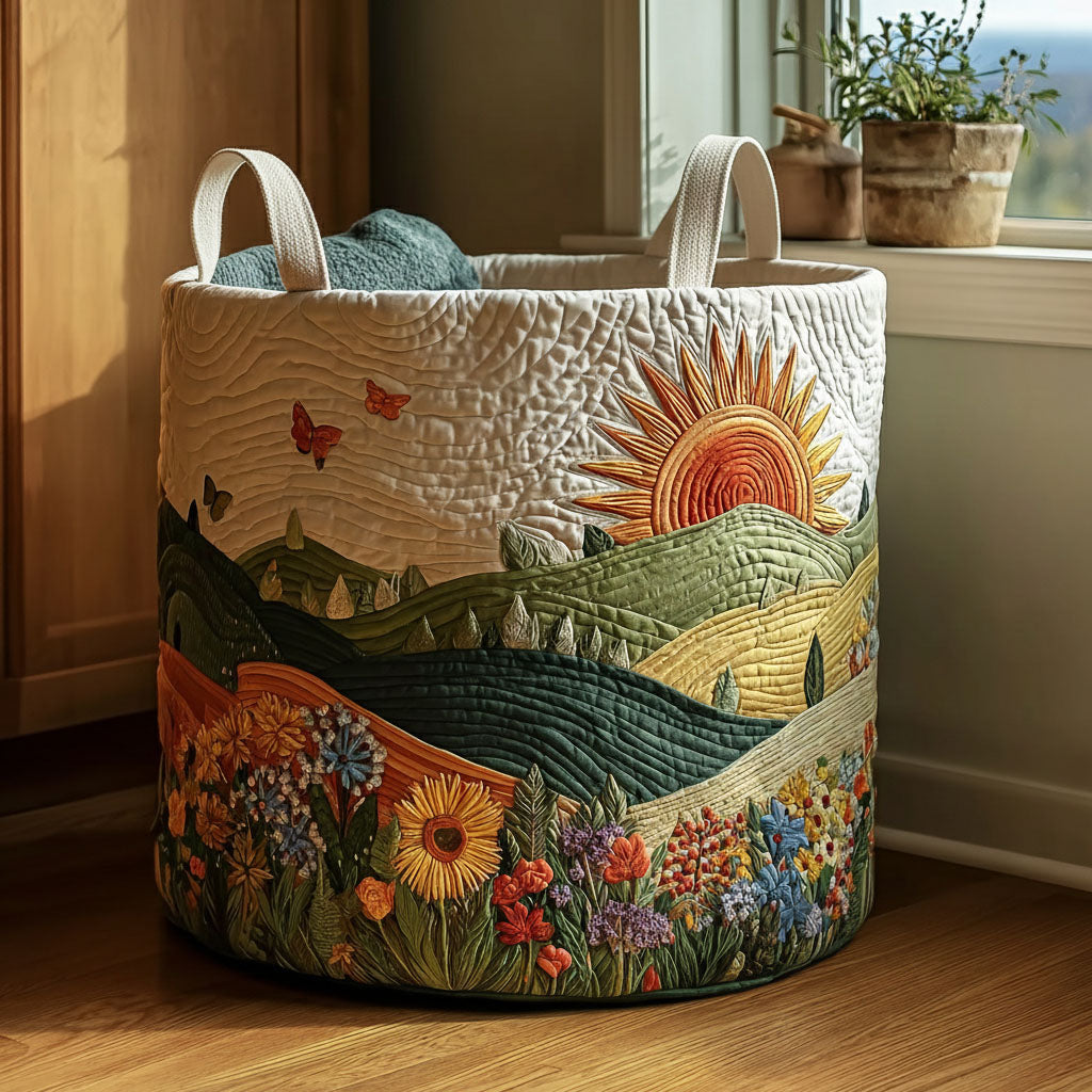 Mountain Bloom Laundry Basket Laundry Gifts, Housewarming Gift Ideas, Mother's Day Gifts