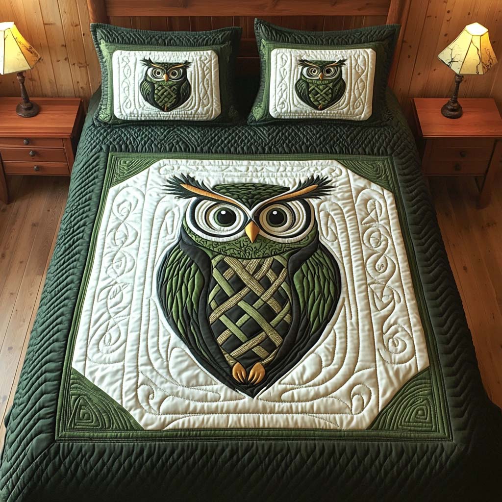 Night Watch 3-Piece Quilted Bedding Set Fall Quilt Sets Mothers Day Gift