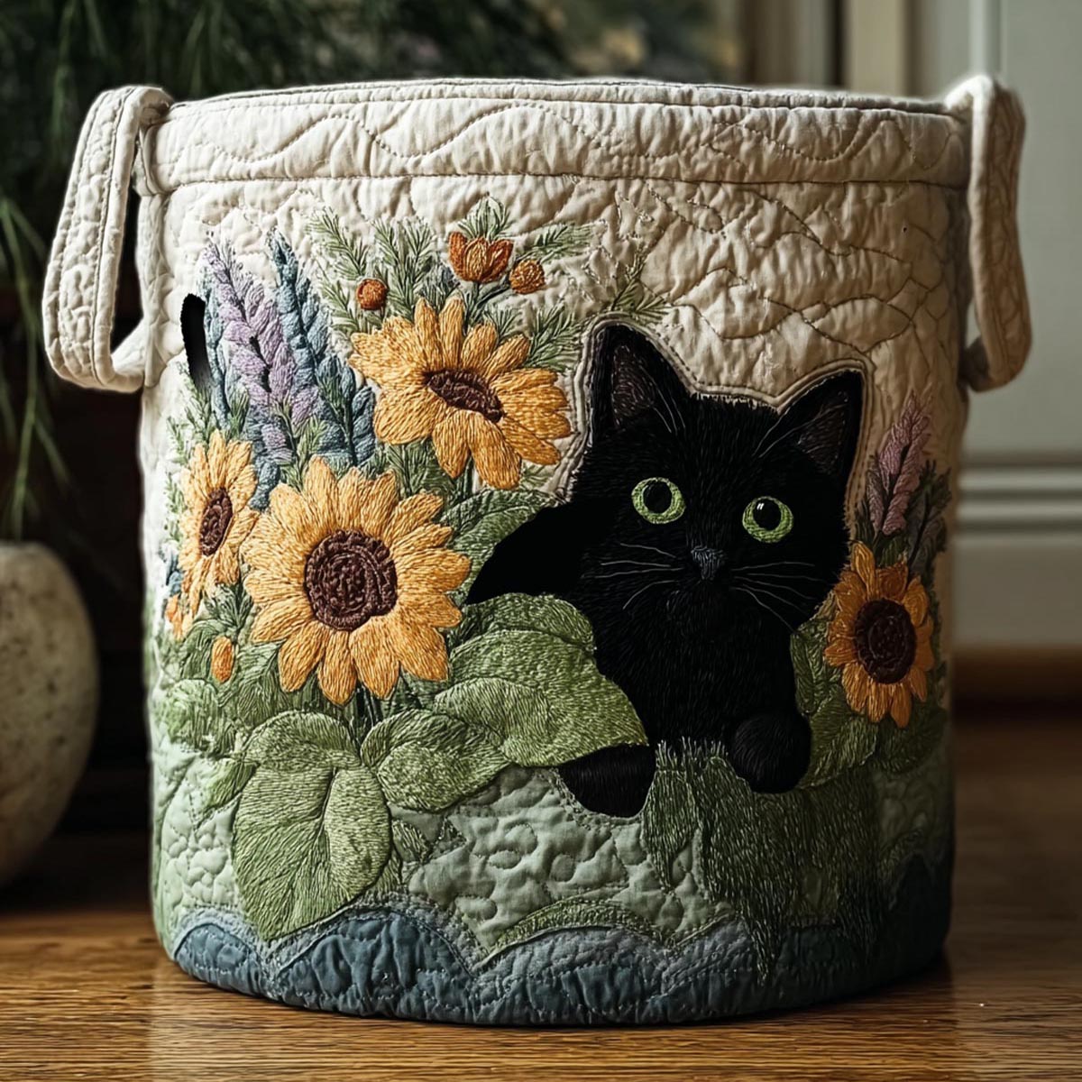Noir Kitty Laundry Basket Laundry Gifts, Housewarming Gift Ideas, Mother's Day Gifts