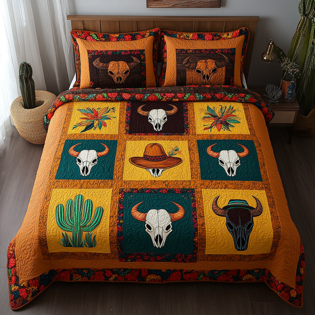 Nomadic Guardian Quilted Bedding Set Bedspread Set New Home Gift