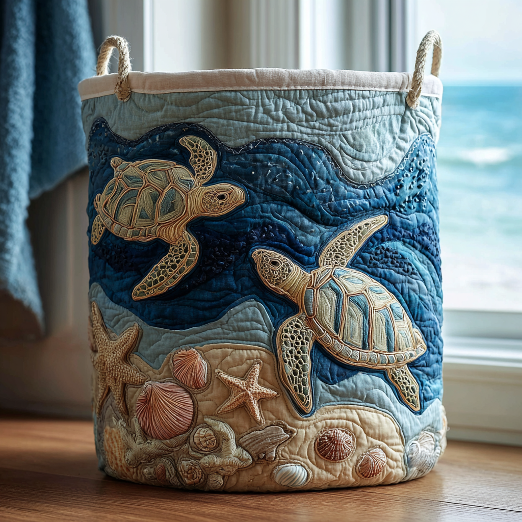 Ocean Turtle Laundry Basket Laundry Gifts, Housewarming Gift Ideas, Mother's Day Gifts