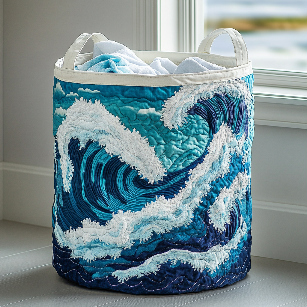 Ocean Wave Laundry Basket Laundry Gifts, Housewarming Gift Ideas, Mother's Day Gifts