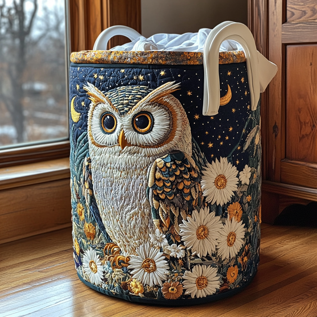 Owl Night Laundry Basket Laundry Gifts, Housewarming Gift Ideas, Mother's Day Gifts
