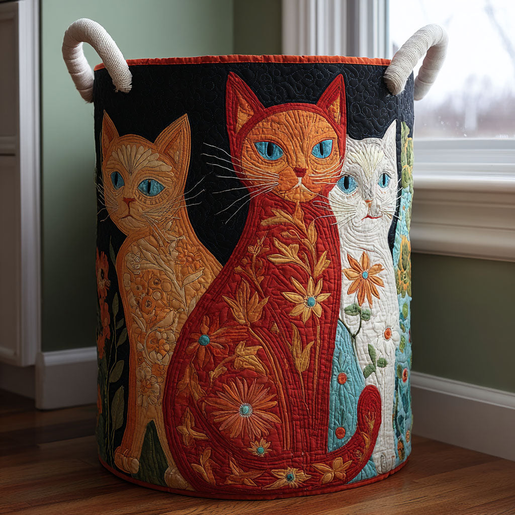Peaceful Cat Laundry Basket Laundry Gifts, Housewarming Gift Ideas, Mother's Day Gifts