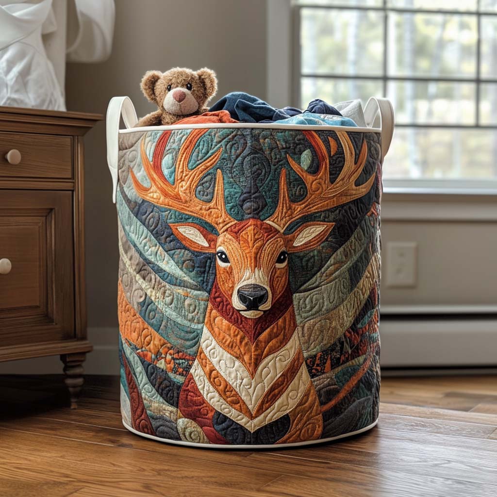 Peaceful Elk View Laundry Basket Laundry Gifts, Housewarming Gift Ideas, Mother's Day Gifts