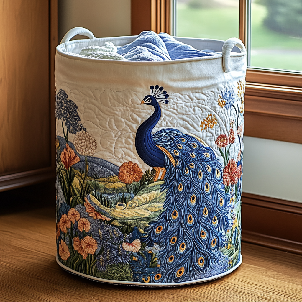Peacock Dream Laundry Basket Laundry Gifts, Housewarming Gift Ideas, Mother's Day Gifts