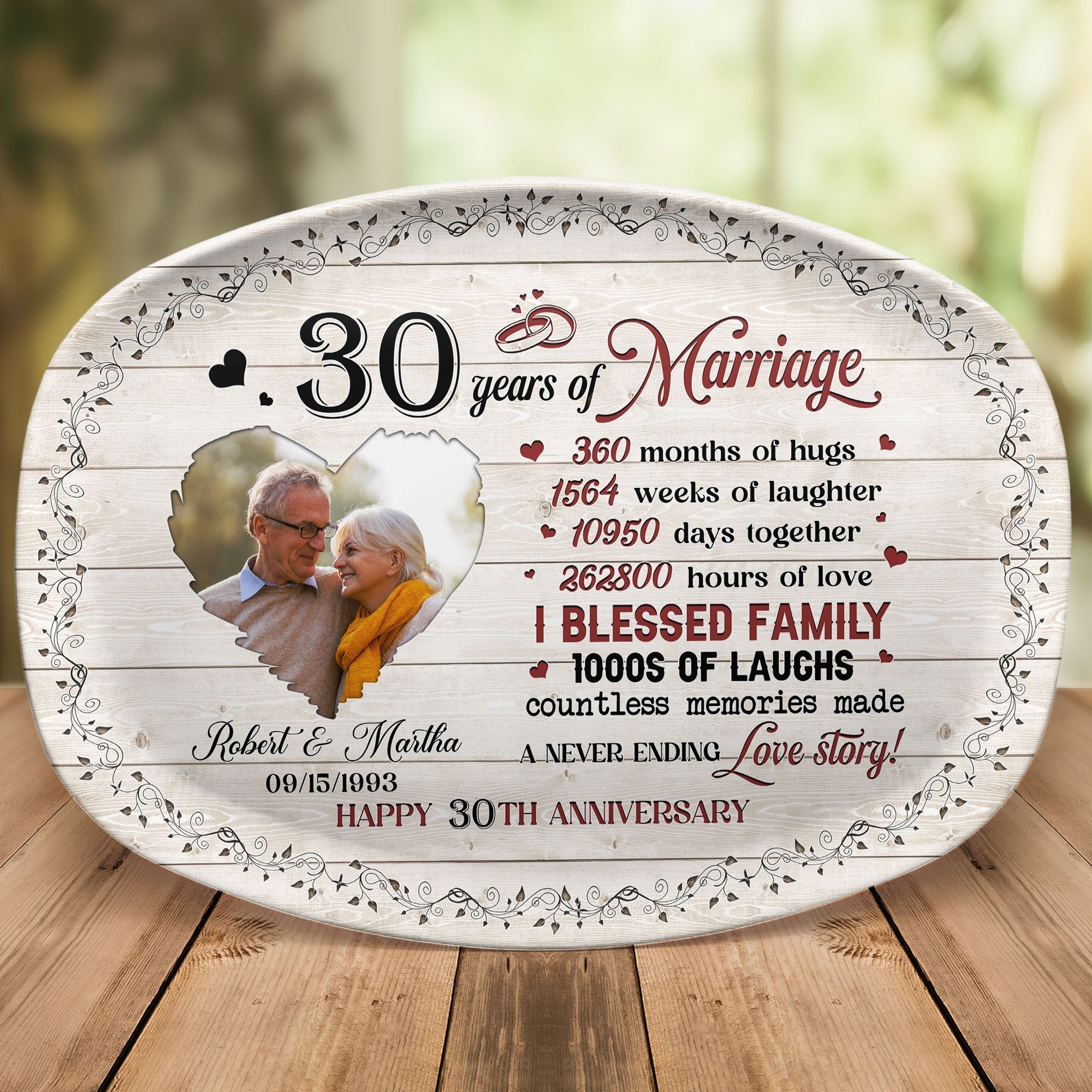 Custom Photo Serving Platter, Couple Plate, Personalized Gifts For Couples, Wedding Anniversary Gifts