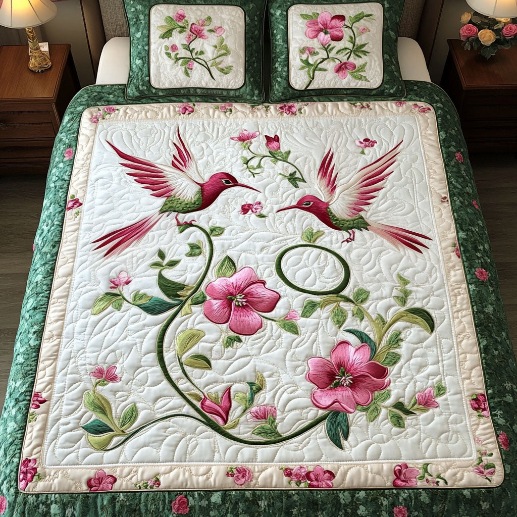 Pink Serenade 3-Piece Quilted Bedding Set Quilted Bedspread New Home Gift