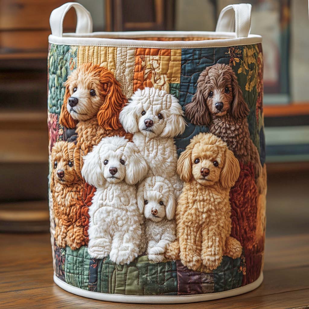 Poodle Family Laundry Basket Laundry Gifts, Housewarming Gift Ideas, Mother's Day Gifts