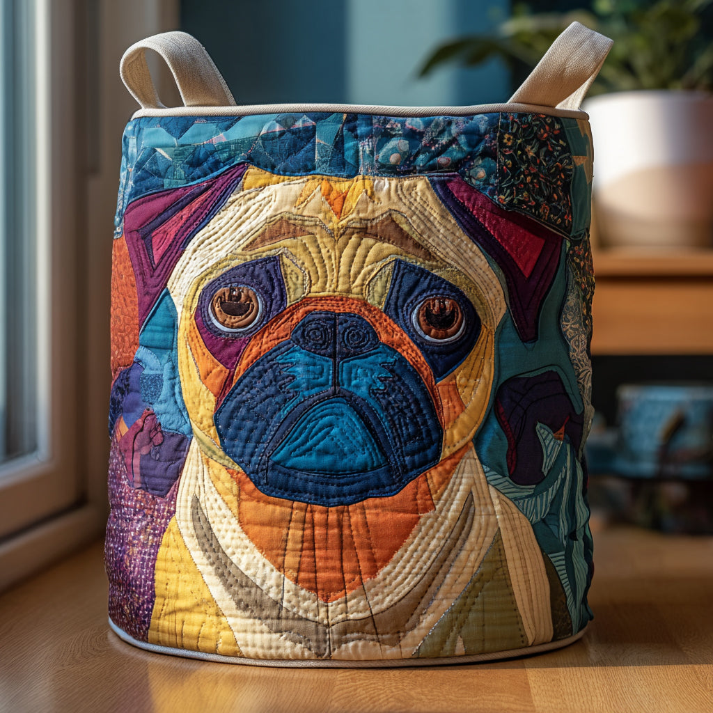 Pug Bloom Laundry Basket Laundry Gifts, Housewarming Gift Ideas, Mother's Day Gifts