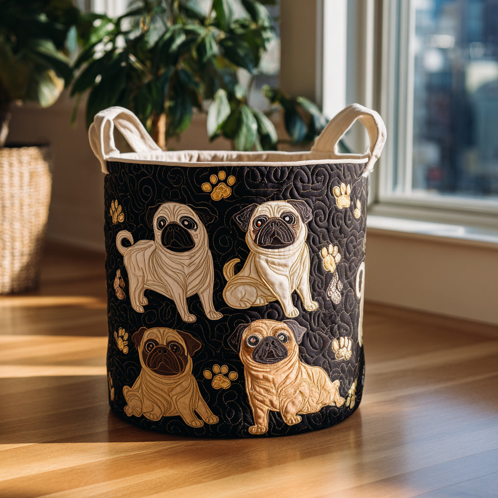 Pug Paradise Laundry Basket Laundry Gifts, Housewarming Gift Ideas, Mother's Day Gifts