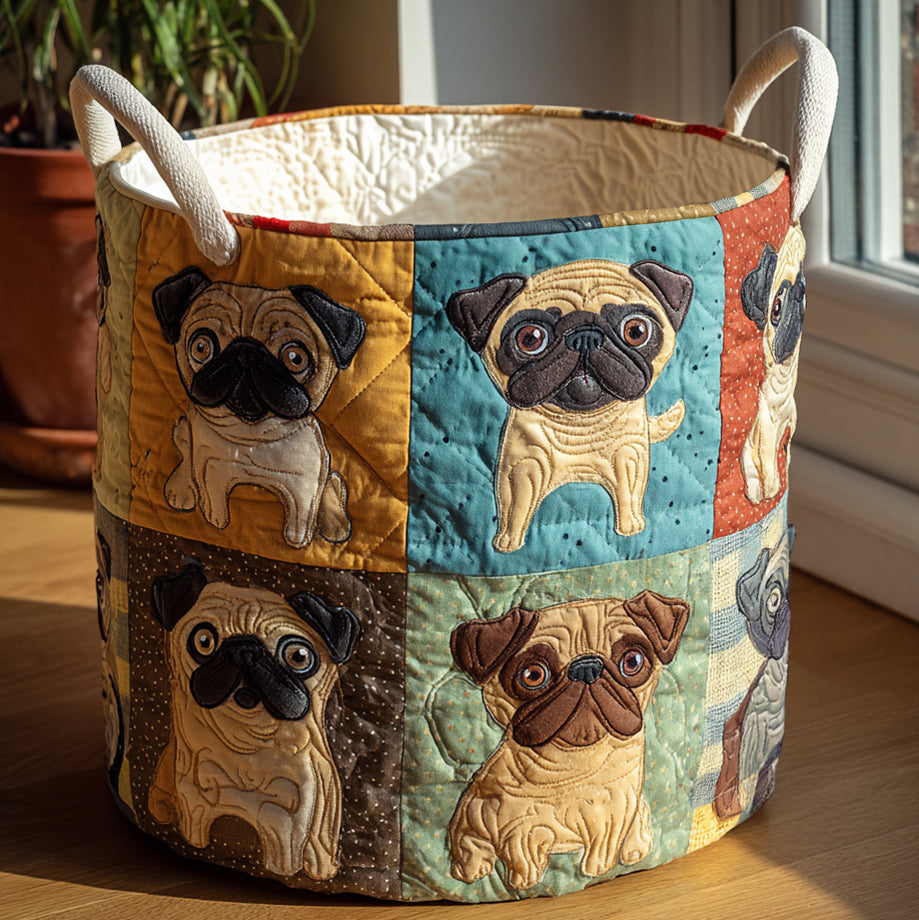 Pug Whimsy Laundry Basket Laundry Gifts, Housewarming Gift Ideas, Mother's Day Gifts