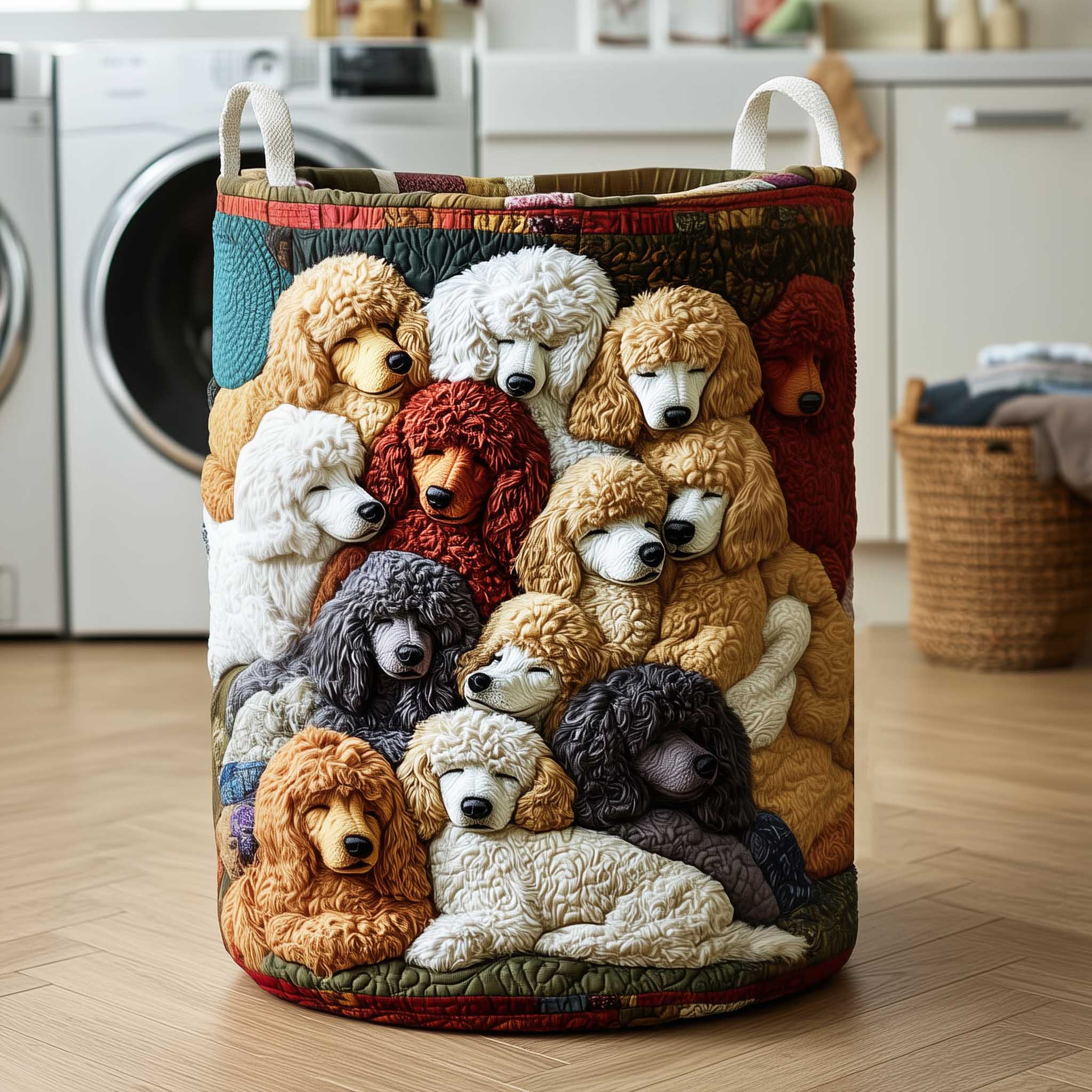Puppy Pile Laundry Basket Laundry Gifts, Housewarming Gift Ideas, Mother's Day Gifts