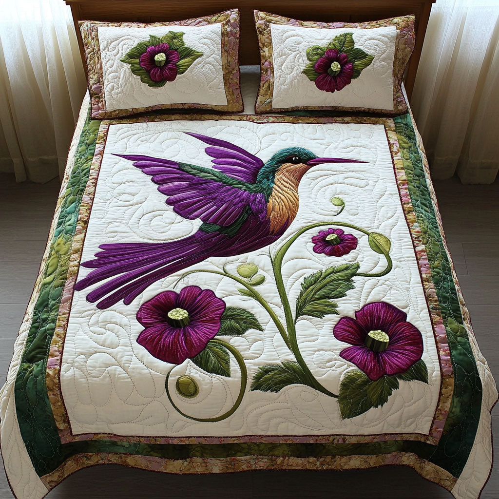 Purple Majesty Quilted Bedding Set Lightweight Quilt Set New Home Gift
