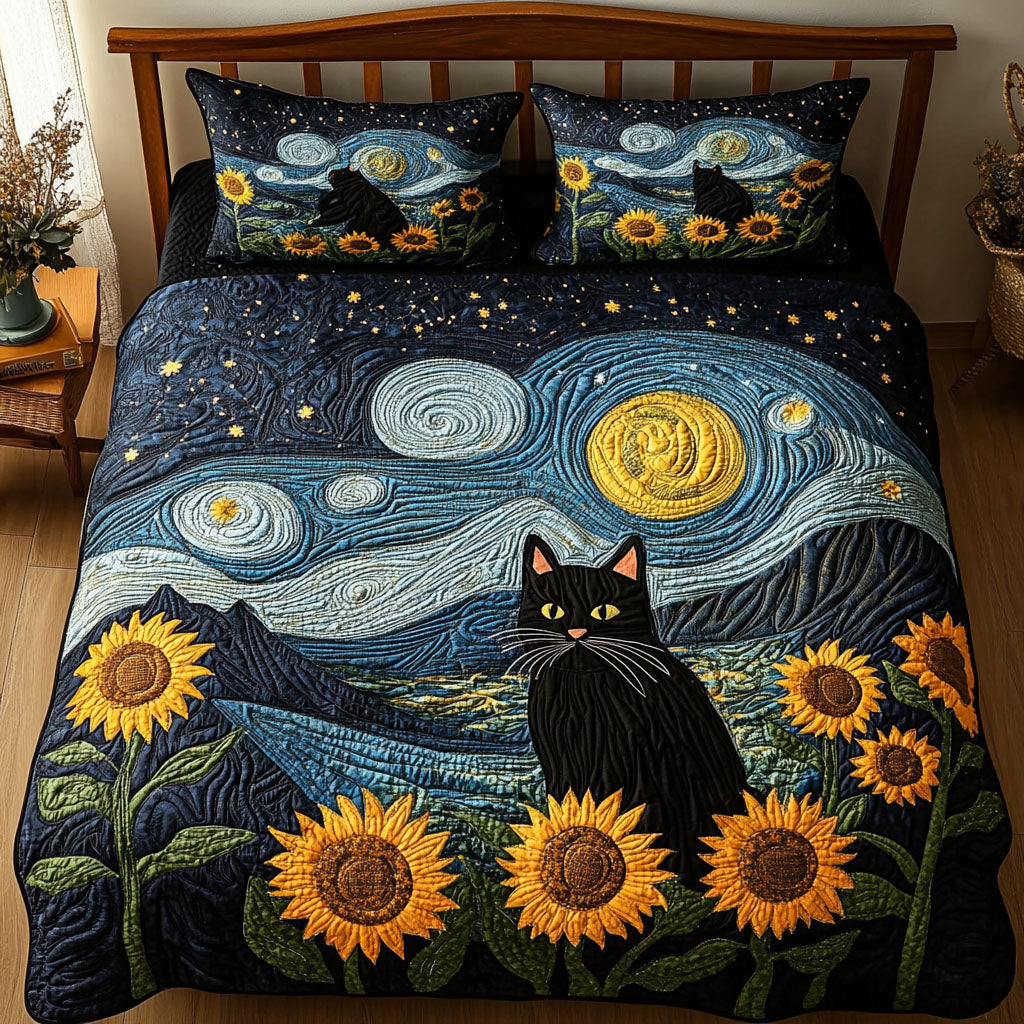 Purr Parade Quilted Bedding Set Quilted Bedspread Thanksgiving Gift