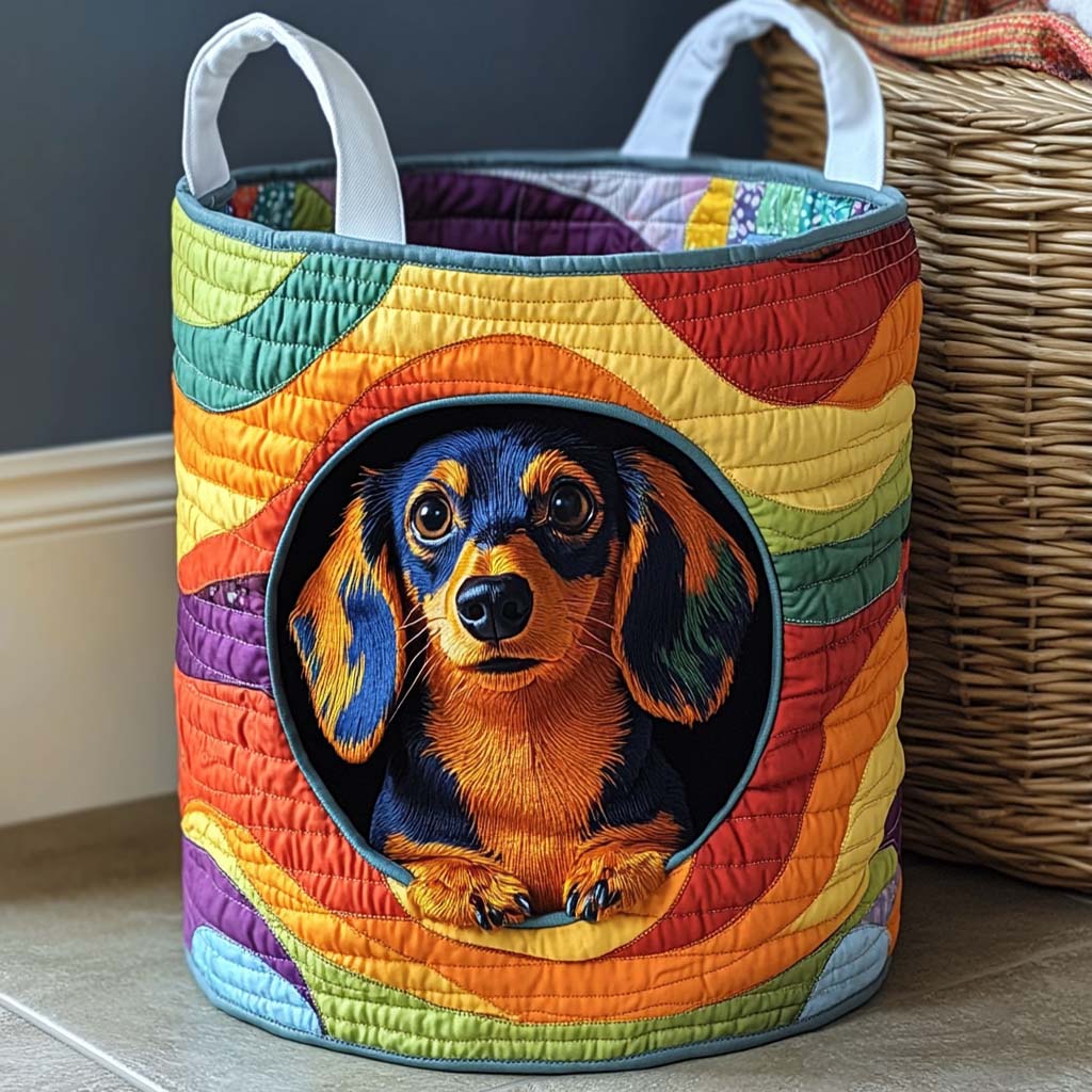 Rainbow Pup Joy Laundry Basket Laundry Gifts, Housewarming Gift Ideas, Mother's Day Gifts