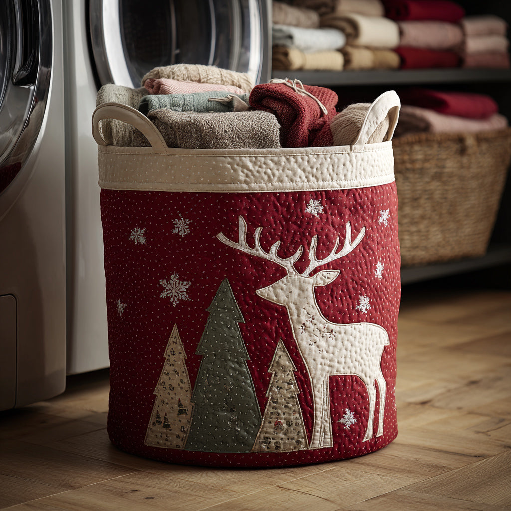 Reindeer Rhapsody Laundry Basket Laundry Gifts, Housewarming Gift Ideas, Mother's Day Gifts