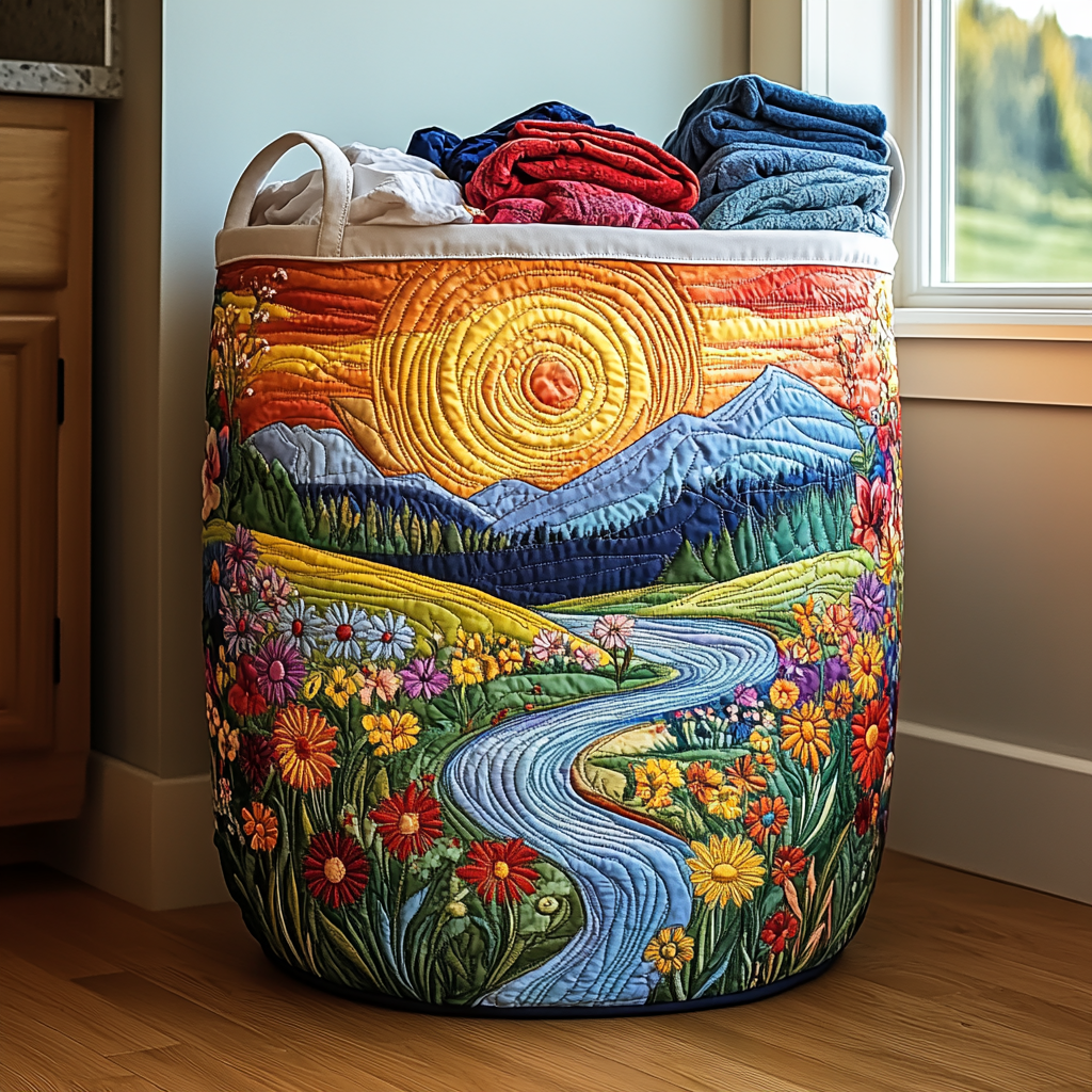 River Bloom Laundry Basket Laundry Gifts, Housewarming Gift Ideas, Mother's Day Gifts