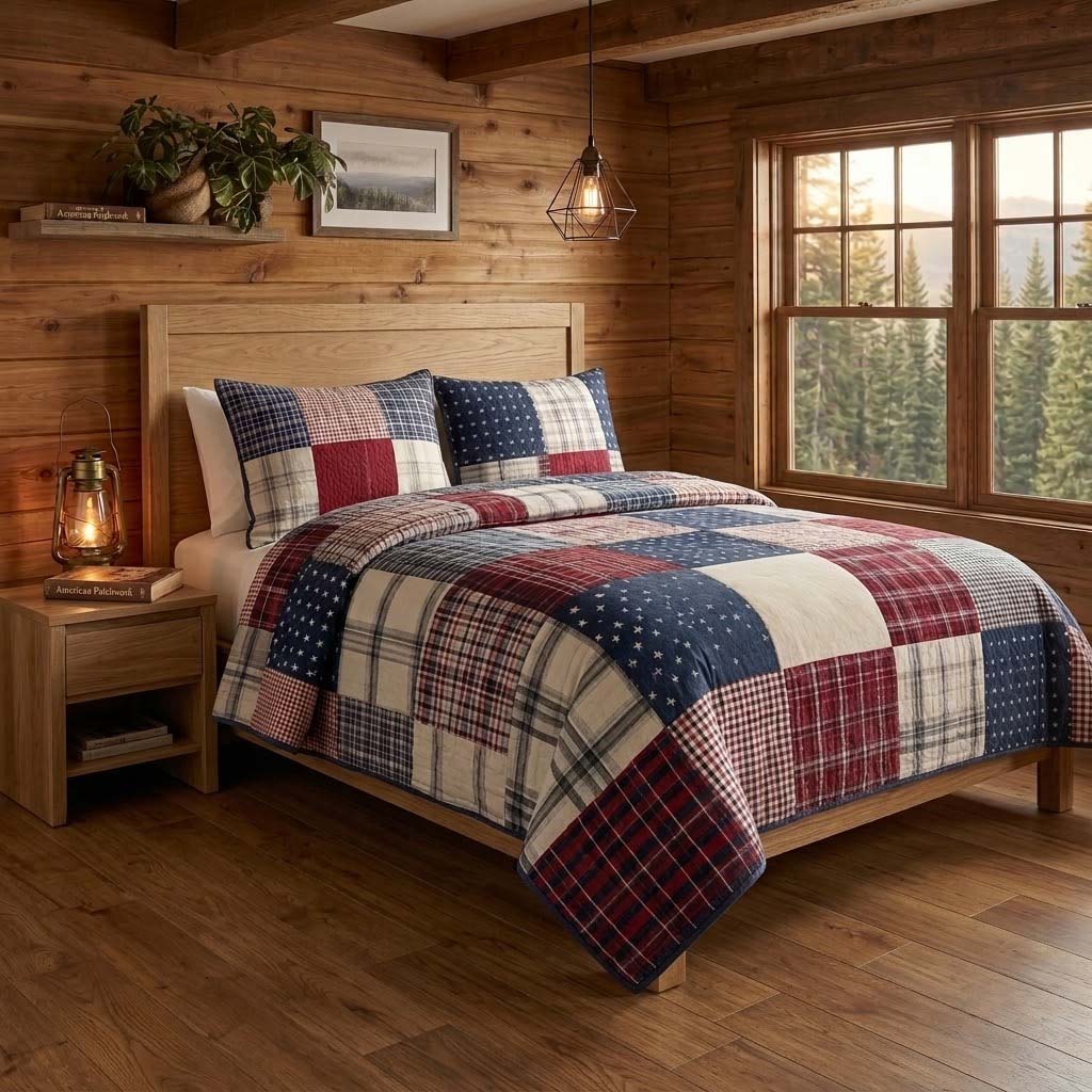 Rustic Union 3-Piece Quilted Bedding Set Lightweight Quilt Set Housewarming Gift