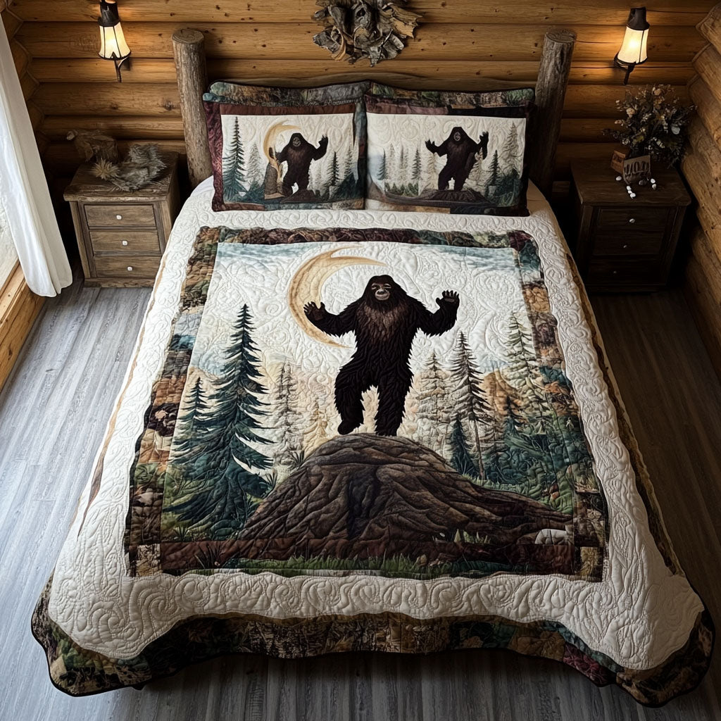 Sasquatch Spirit 3-Piece Quilted Bedding Set Quilted Bedspread New Home Gift