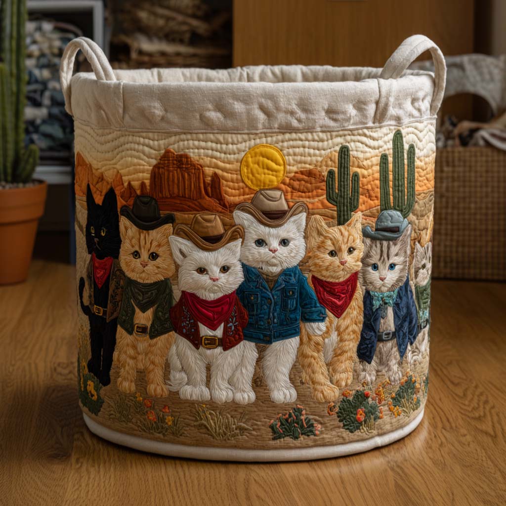 Sheriff Kitty Laundry Basket Laundry Gifts, Housewarming Gift Ideas, Mother's Day Gifts