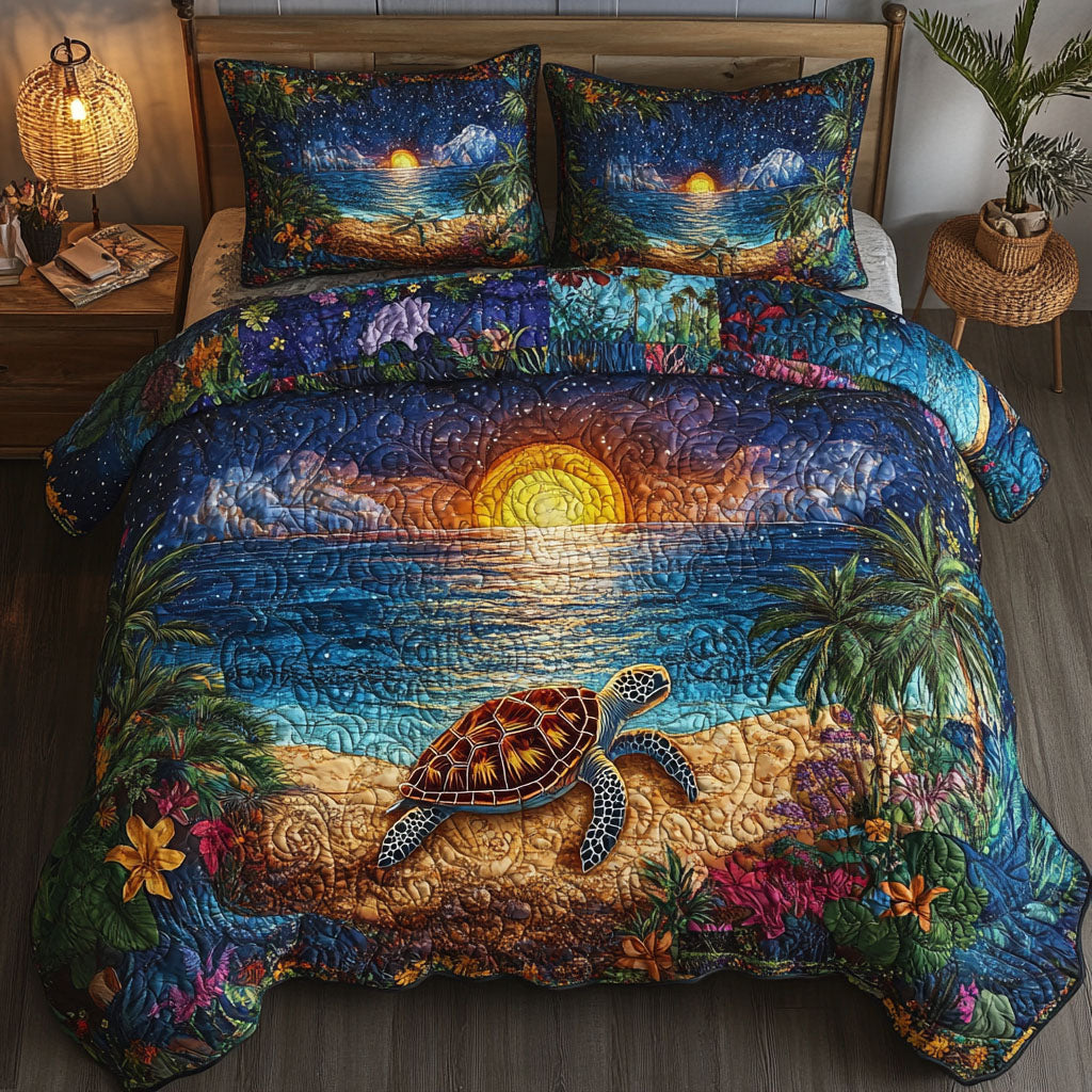 Shoreline Serenity 3-Piece Quilted Bedding Set Lightweight Quilt Set Thanksgiving Gift