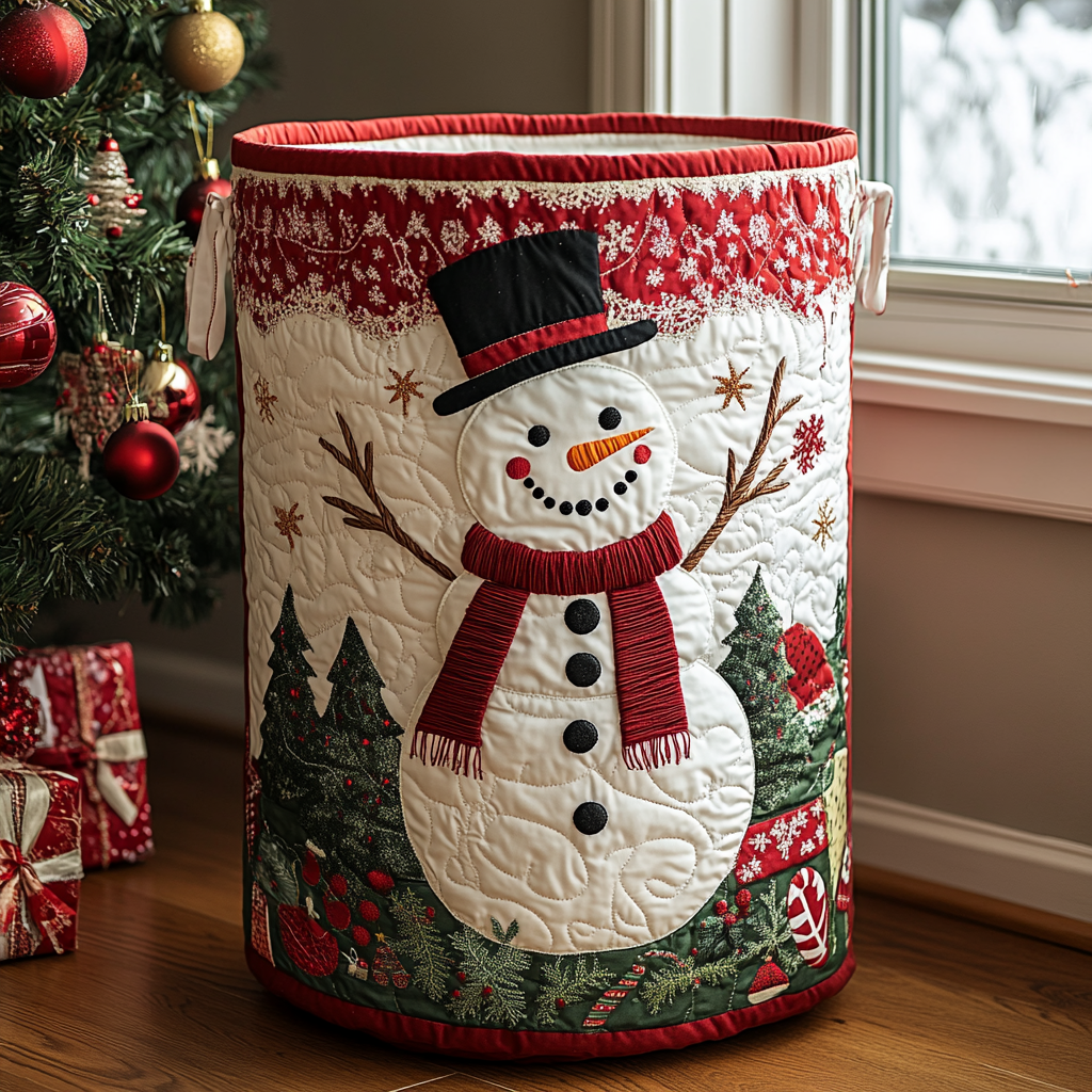Snowman Joy Laundry Basket Laundry Gifts, Housewarming Gift Ideas, Mother's Day Gifts