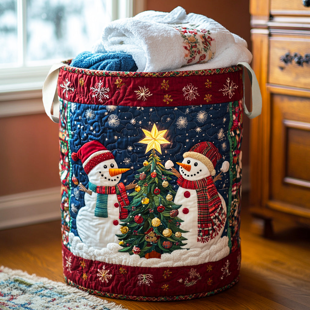 Snowman Smile Laundry Basket Laundry Gifts, Housewarming Gift Ideas, Mother's Day Gifts