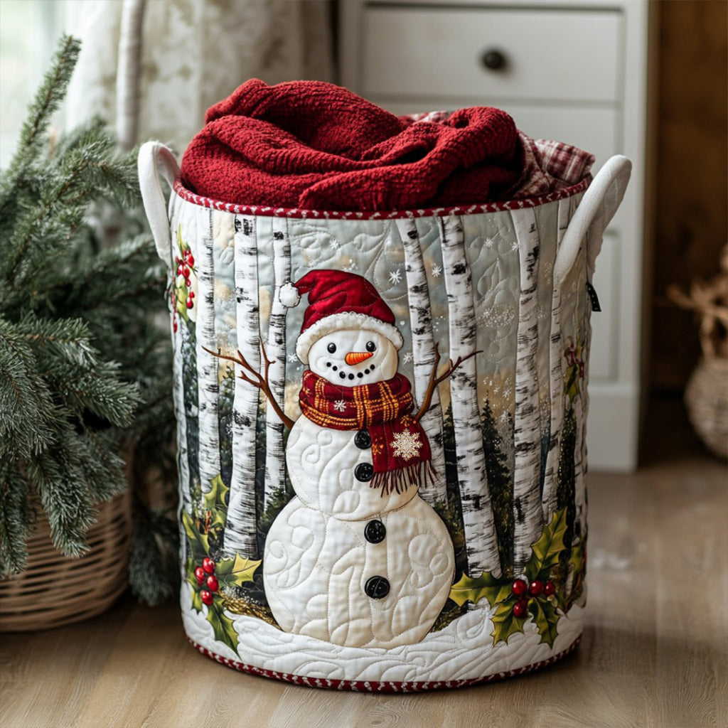 Snowman Snowy Joy Laundry Basket Laundry Gifts, Housewarming Gift Ideas, Mother's Day Gifts