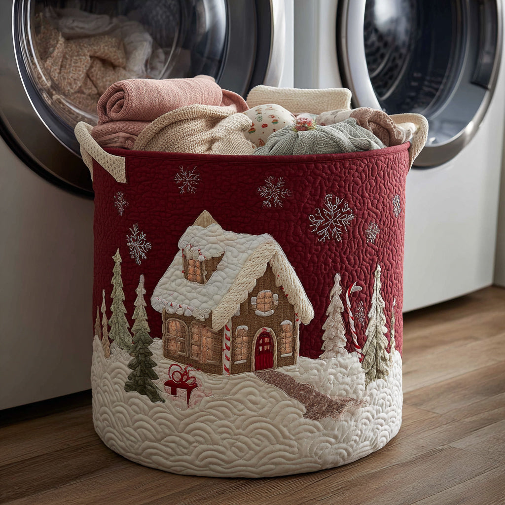 Snowy House Laundry Basket Laundry Gifts, Housewarming Gift Ideas, Mother's Day Gifts